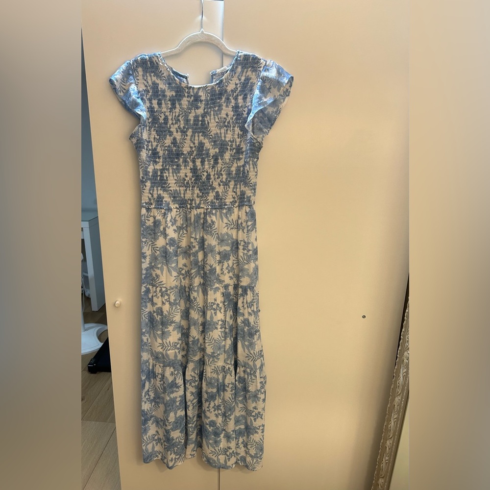 Blue Floral Maxi Dress